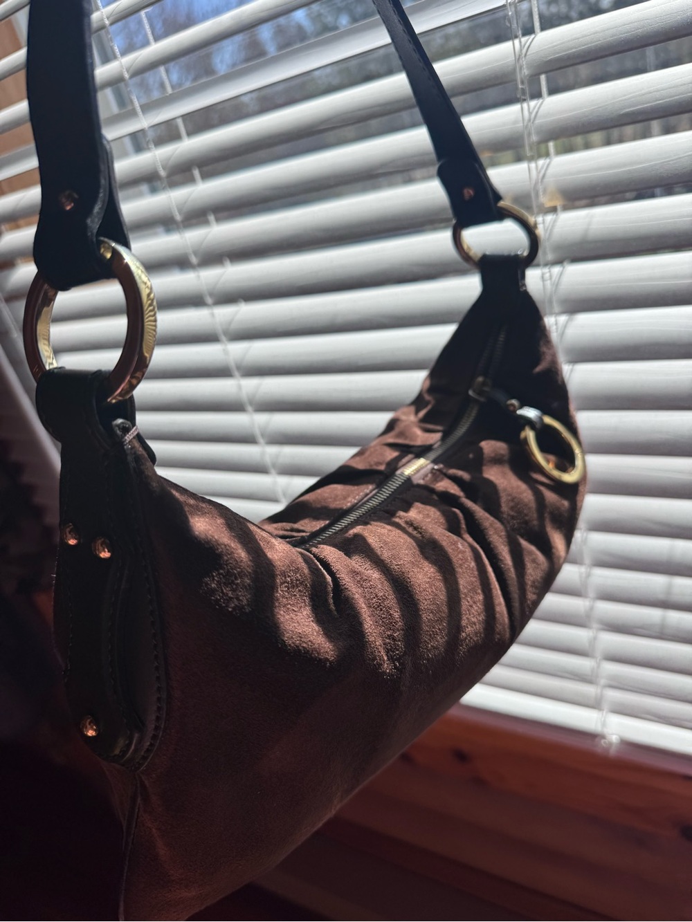 FENDI Brown Suede shoulder bag - Picture 6 of 15